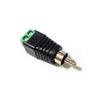 CONNETTORE ALIMENTAZIONE SPINA RCA MASCHIO CON MORSETTI 2 PIN TERMINALI
